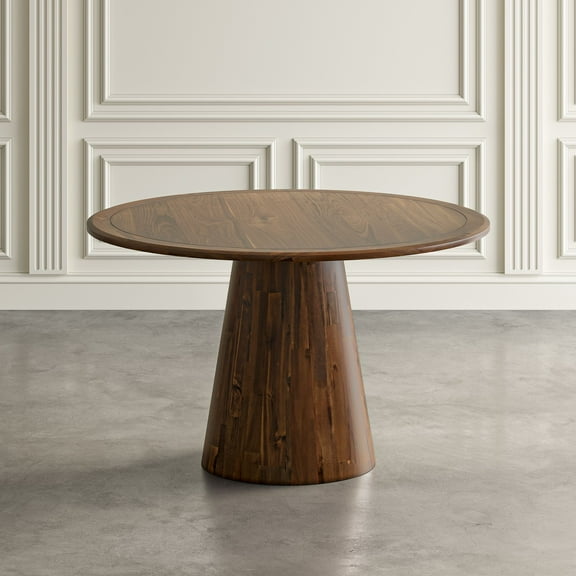 Jofran Nash Mid-Century Modern 50" Round Pedestal Dining Table