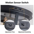 thumbnail image 4 of C Cattleya 2-Light Black Motion Sensor Dusk to Dawn Outdoor Flush Mount Ceiling Light with Clear Glass Shade, 4 of 8