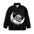 thumbnail image 4 of Chririnla Moon Stars Sloth Youth Athletic Top Girls Half Zipper Sweatshirt Pullover Sweatshirts Long Sleeve Lightweight Comfy Casual Sportswear Size 11-12, 4 of 7