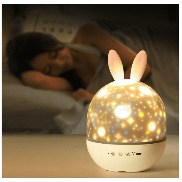 Lámpara de proyector de estrellas con luz nocturna para niños, luz LED de cielo estrellado para bebés, cumpleaños y Navidad.