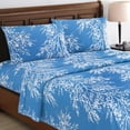 thumbnail image 4 of Spirit Linen Home - Queen Microfiber Foliage Lilac/White Sheet Set, 4 of 5