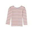 thumbnail image 2 of Garanimals Baby & Toddler Girls Stripe Ribbed Long Sleeve Tee, 12M-5T, 2 of 3