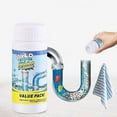 thumbnail image 4 of HHBEAUTY 2PC Drain Clog Remover, Powerful Sink and Drain Cleaner Portable Powder Cleaning Tool Chemical Powder Agent for Kitchen Toilet Pipe Dredging, Inclued a Towel, 4 of 9
