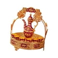 thumbnail image 3 of DOLITY Ensemble de Cafetière de Luxe, Ensemble de Service à Thé, Cafetière Ensemble de Service à Thé, pour les Fêtes, Rouge Foncé, 3 of 9