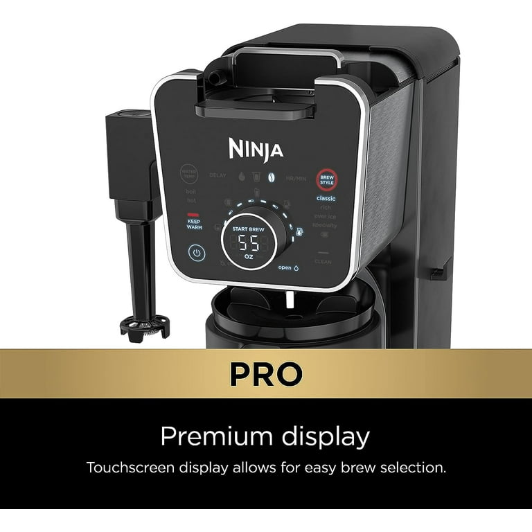 Ninja CFP301 DualBrew Pro Specialty 12-Cup Drip Maker with Glass Carafe,  Single-Serve for Coffee Pods or Grounds, with 4 Brew Styles, Frother 