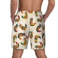 thumbnail image 4 of Goofa Boho Chicken Printed Men's Swim Trunks Board Shorts Quick Dry Mens Swimming Trunks with Compression Liner,Breathable Fit Hawaii Beach Shorts-Small, 4 of 9