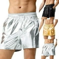 thumbnail image 6 of Mens Wet Look Trunks Sports Bodybuilding Shorts Beach Fitness Gym Short Pants, 6 of 9