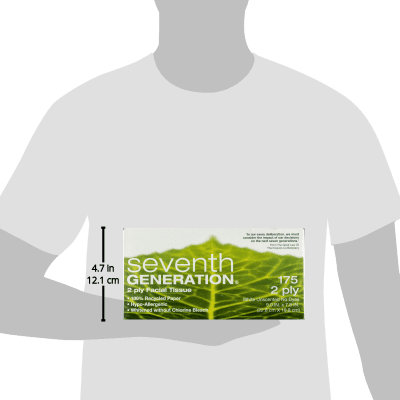 Seventh Generation 13712CT 100% Recycled Facial Tissue, 2-Ply, 175 per Box