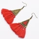 thumbnail image 5 of Pendientes de borla Prettyia para mujer rojo, 5 of 9
