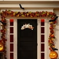 thumbnail image 6 of Gupgi Halloween Fall Wreath Harvest Wreath with Pumpkin Pine Cone Berry Maple Leaves Fall Decorations Supplies for Farmhouse Thanksgiving Decor, 6 of 8