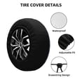 thumbnail image 2 of Sikiie White Dandelion PVC Leather Spare Tire Wheel Cover Spare Tire Cover, for Car Truck SUV Camper Trailer Universal Fit(14-17in)-16 inch, 2 of 6