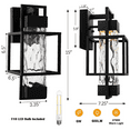 thumbnail image 5 of Partphoner 15" Modern Outdoor Fixture Dusk to Dawn Outdoor Wall Sconce Waterproof Porch Lighting, 5 of 8
