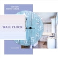 thumbnail image 5 of Reloj de Pared, DecoracióN de Reloj de Cocina Silencioso Sin Tictac de 10 Pulgadas Verde Azulado, Relojes de Pared Decorativos Retro RúSticos Vintage Campo, 5 of 5