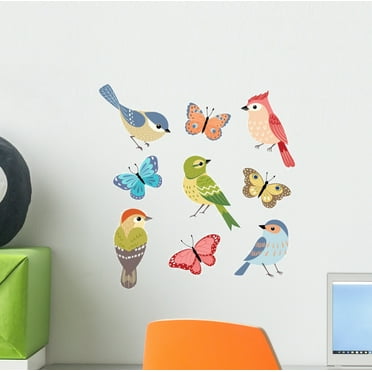 Flock of Birds Flying Wall Decals Stickers Peel and Stick Wall Art ...