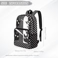 thumbnail image 7 of FKELYI 17 Inch Clear Backpack for Boys & Girls, Kids Backpack Cartoon Cat Polka Dot Print See Through Schoolbag Spacious Bookbag Travel Bags for Elementary Student, 7 of 7