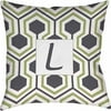 Thumbprintz Honeycomb Monogram Decorative Pillow, Grey