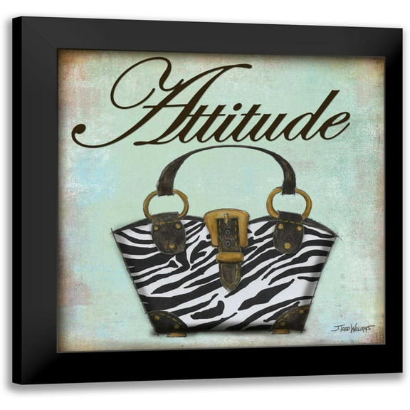 Williams, Todd 12x12 Black Modern Framed Museum Art Print Titled - Zebra Purse