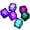 Colorful slow flash, variant on Tizuqe Set of 12 LED Ice Cube for Drink Luminous Ice Decorations for Christmas Weddings Party Practical Barwares Supplies