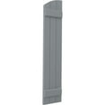 thumbnail image 3 of Ekena Millwork 10 1/2"W x 78"H Americraft Three Board (2 Batten) Exterior Real Wood Joined Board-n-Batten Shutters w/ Elliptical Top (Per Pair), Ocean Swell, 3 of 10