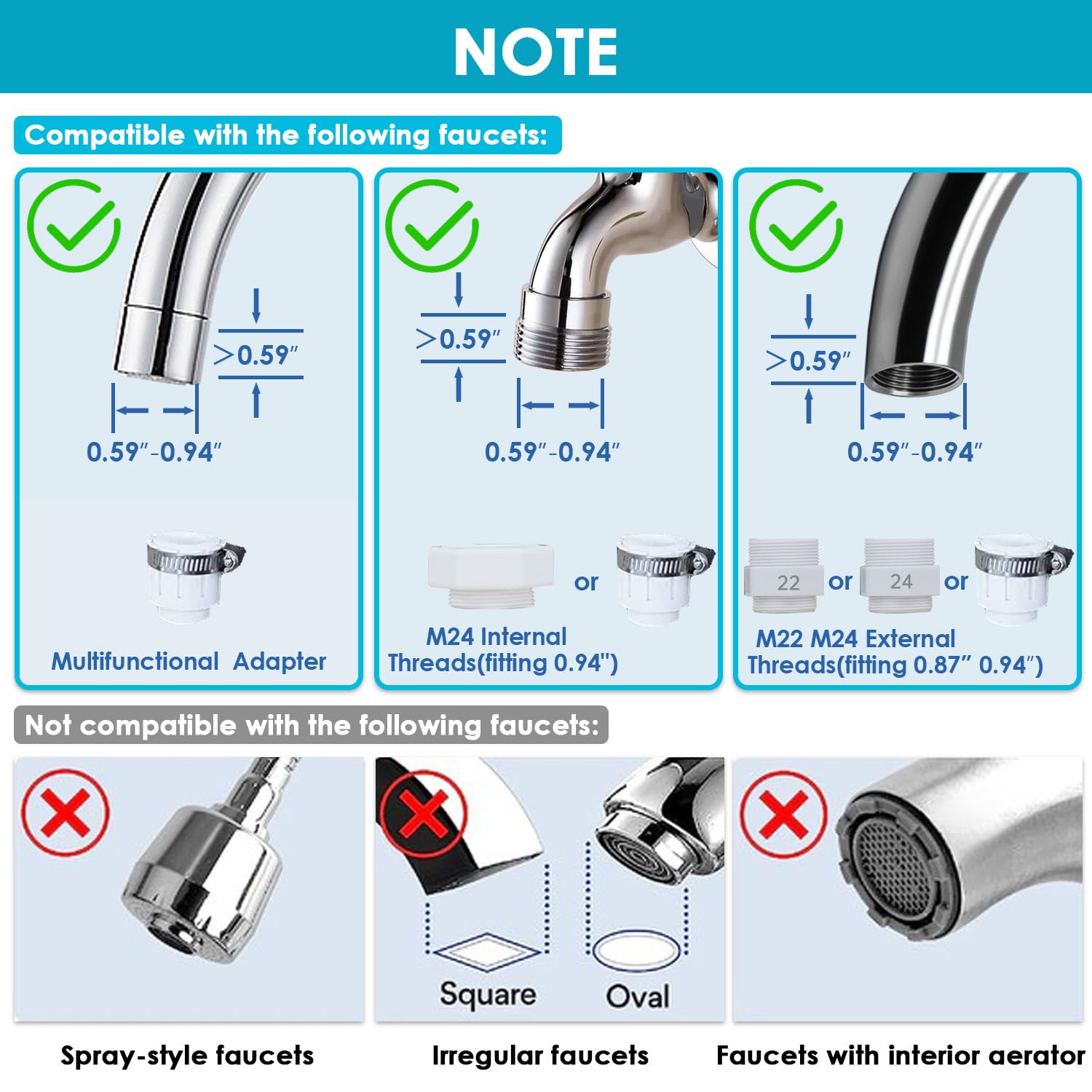 Vortopt T2 Faucet Water Filter, Stainless Steel photo 7