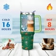 thumbnail image 4 of Green with Colorful Bows 40 Oz Tumbler with Handle Lid and Straw Stainless Steel Double Walled Vacuum Insulated Cup Merry Christmas Gifts Tumbler for Women Men Friends Outdoor Indoor, 4 of 6