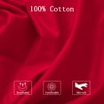 thumbnail image 5 of Unique Bargains 3 Pack 100% Cotton Body Pillow Cases Covers with Zipper Red 20" x 60", 5 of 8