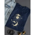 thumbnail image 3 of Mystical Sun And Moon Shaped T-Shirt Women -Image by Shutterstock, Female Small, 3 of 4