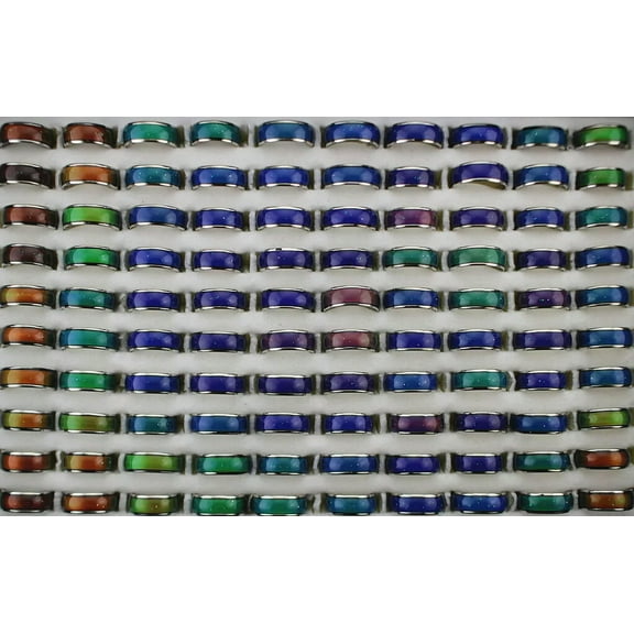 K-KED Women's Delicate Jewelry Wholesale Lots 32pcs Change Color Mood Ring Party Gifts Rings