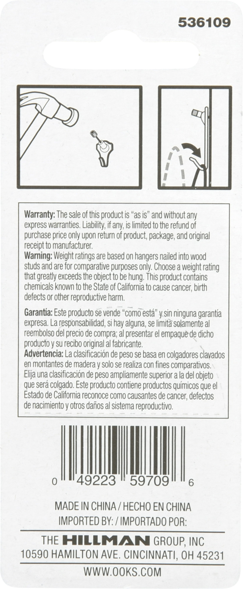 OOK 536109 Professional Brass Picture Hangers (30lb) 3 Pack