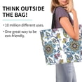 thumbnail image 2 of Disketp Flowers and Butterflies Bolsa Tote Estampada para Mujer, Bolso de Hombro y de Mano para Compras y Viajes, 2 of 8