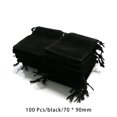 thumbnail image 2 of Qarigey Bolsa con cordón de 100 Uds., bolsa de joyería de terciopelo, adornos de almacenamiento, cordón suave, embalaje de abalorios, bolsas de boda, Ropa, zapatos y accesorios Miscelánea Negro Qarigey AP015680-01, 2 of 6