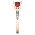 thumbnail image 3 of Solitaire with Accents Engagement Ring for Women - 1.71ct Natural Garnet in 14K Rose Gold Promise Ring, 3 of 6
