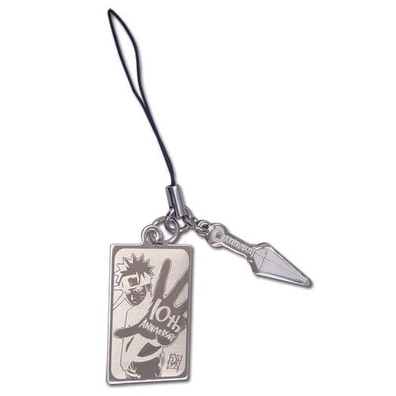 Cell Phone Charm - Naruto Shippuden - New 10th Anniversary Kunai ge17101