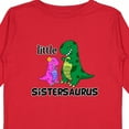 thumbnail image 4 of Inktastic Little Sistersaurus Girls Long Sleeve Toddler T-Shirt, 4 of 5