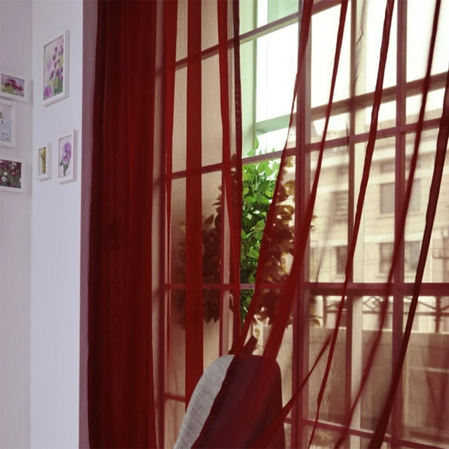 1 PCS Pure Color Door Window Curtain Drape Panel Sheer Scarf 48 Length Curtains Shower Curtain Liner Set Curtain Set Terrazzo Shower Curtain Dark Window Curtains Curtains over Blinds Long Shower