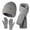Gray, variant on Winter Beanie Hat Scarf and Gloves Set for Men and Women,White
