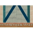 thumbnail image 4 of Casavani Handblock Printed Cotton Rug Blue Living Room Carpets Bohemian Indoor Outdoor Kilim Rug 12x15 feet, 4 of 6