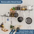 thumbnail image 5 of 4 Pack Garage Wall Shelf, Wall Mounted Storage Shelves, Heavy Duty Metal Shelves for Room Wall, Loads 160 LBS Floating Shelves Mesh Storage Rack for Garage, Office, Basement,Wall Cabinet and Kitchen, 5 of 8