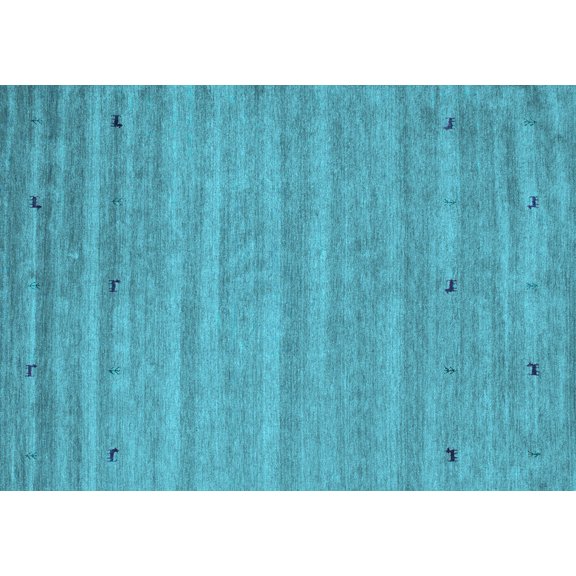 Ahgly Company Indoor Rectangle Abstract Light Blue Contemporary Area Rugs, 2' x 4'
