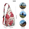 thumbnail image 3 of Autumn Leaves Shoulder Sling - Seasonal Maple & Flower Pattern, Fashionable Anti-Theft Daypack, 3 of 4