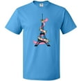 thumbnail image 3 of Inktastic Eiffel Tower in Paris with Flowers and Pink Banner T-Shirt, 3 of 5