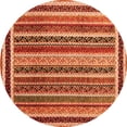 thumbnail image 1 of Ahgly Company Indoor Round Abstract Orange Contemporary Area Rugs, 5' Round, 1 of 1