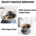 thumbnail image 2 of BUYDEEM Silicone Pour-Over Coffee Dripper with Glass Filter Cup, Ink Gray, 2 of 5