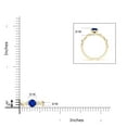 thumbnail image 4 of ANGARA Natural Blue Sapphire and Diamond Ivy Scroll Engagement Ring in 14K Yellow Gold for Women (Size-5mm) | September Birthstone, Anniversary, Jewelry Gift for Women | Natural Blue Sapphire Ring, 4 of 9