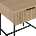 thumbnail image 5 of 18.5" Reeded 1-Drawer Wood Side Table - Coastal Oak / Black, 5 of 5