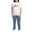 thumbnail image 4 of CafePress - 3Cats2 Kopie - Women's Short Sleeve Print T-Shirt and Pants Light Cotton Pajama Set, 4 of 7