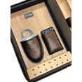 thumbnail image 3 of Prestige Import Group - The Manhattan Ostrich Motif Leather Travel Humidor Cigar Case with Zipper Closure - Color: Brown, 3 of 7