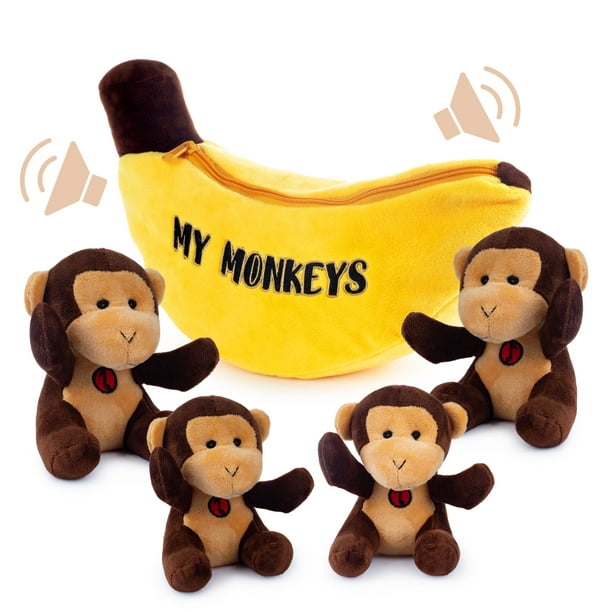Plush Creations My Monkeys Plush Toy Set Includes 4 Talking Plush
