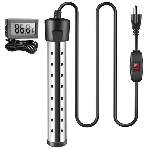 Immersion Water Heater,1500W Pool Heater with Switch Control,Bathtub Heater with Intelligent