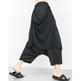 thumbnail image 3 of Women's Summer Elastic Waist Black Harem Pants GY1789 Black, 3 of 5